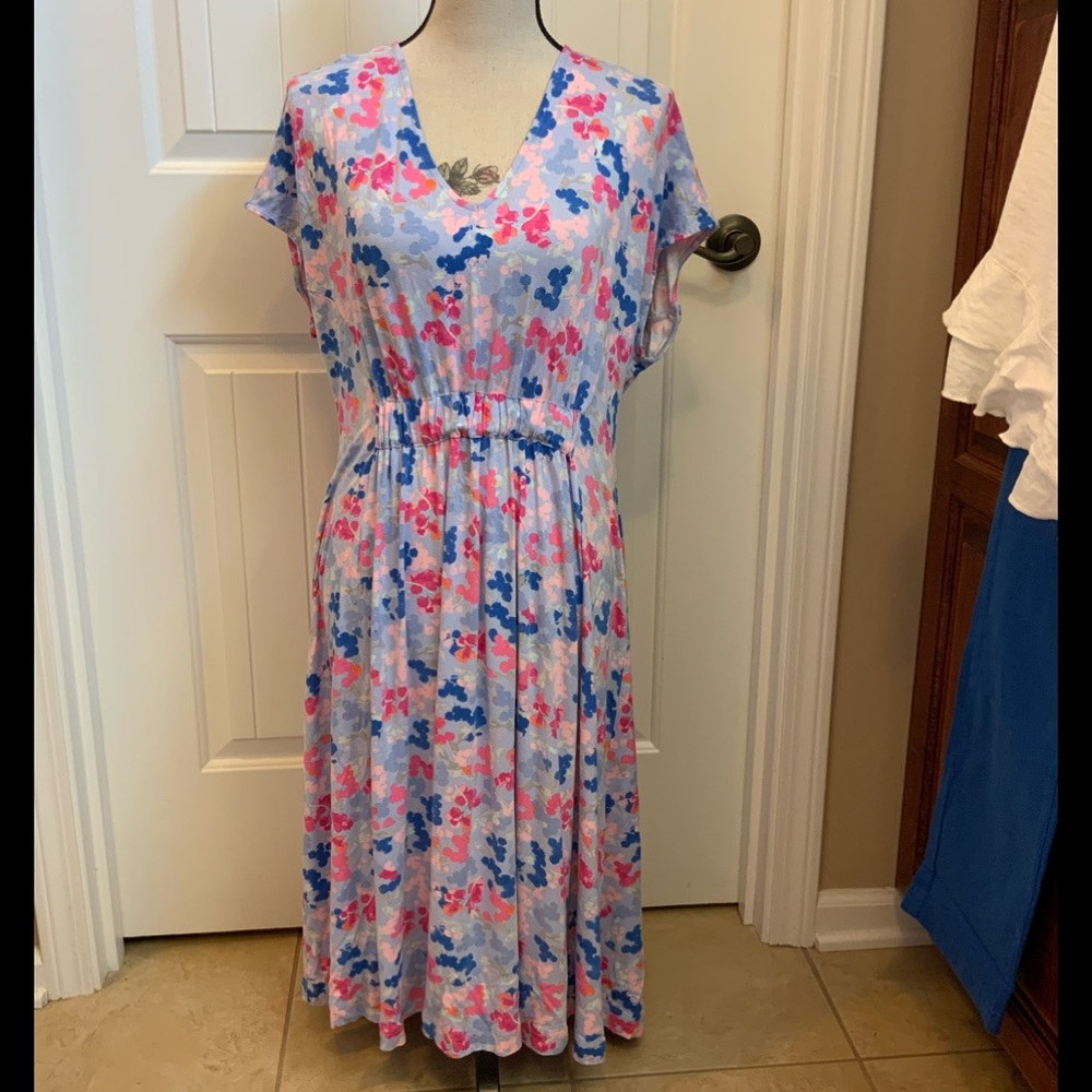NWT Joules Splatter print dress w/elastic gather